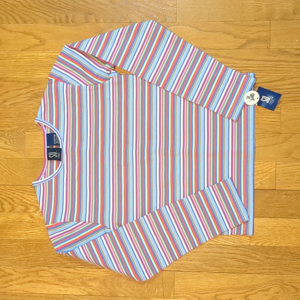 Colorful striped long sleeve shirt